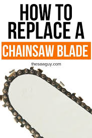 How to Replace a Chainsaw Chain - The Saw Guy