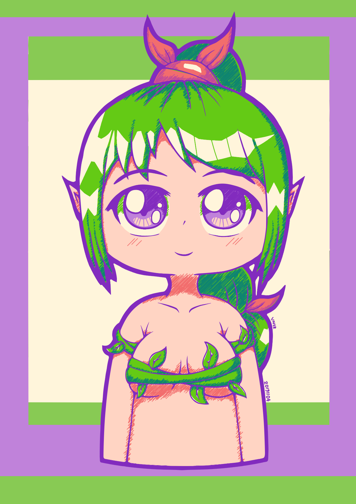 Chibi Terraria Dryad - by NeithR - 20191104.png
