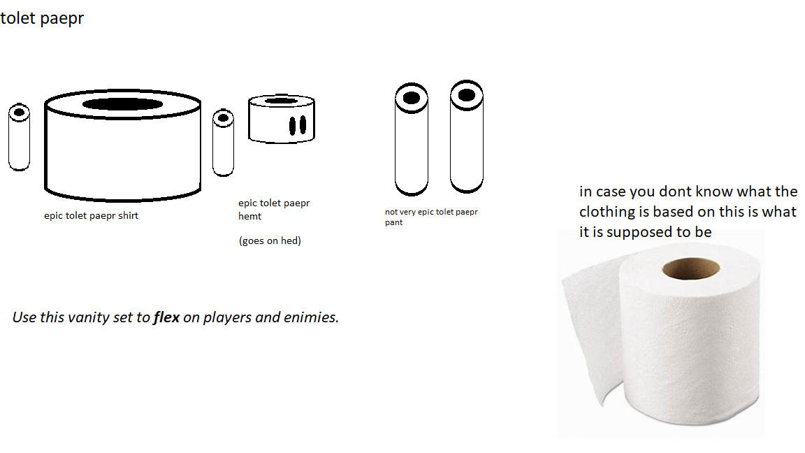 Epic gamer toilet paper vanity set for epic gamers that wear epic gamer clothes.png