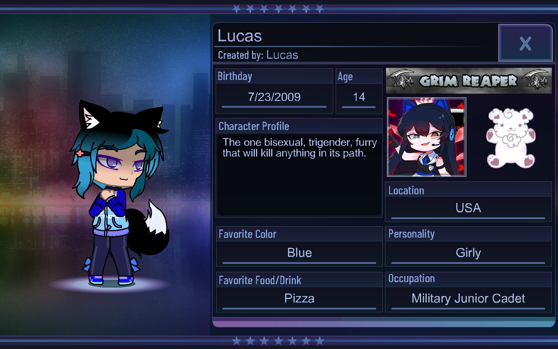 Lucas, Gacha Club Card.png