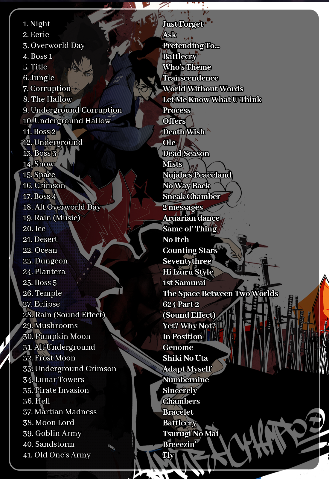 Samurai Champloo Tracklist.png