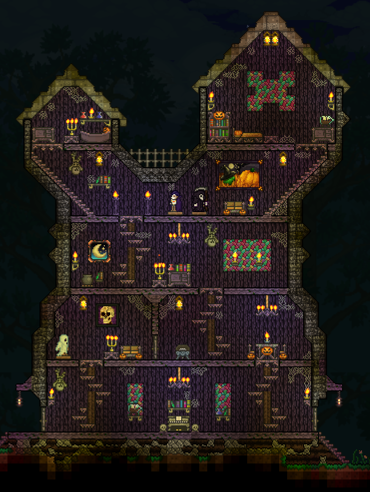 Terraria Haunted Mansion - Night.png