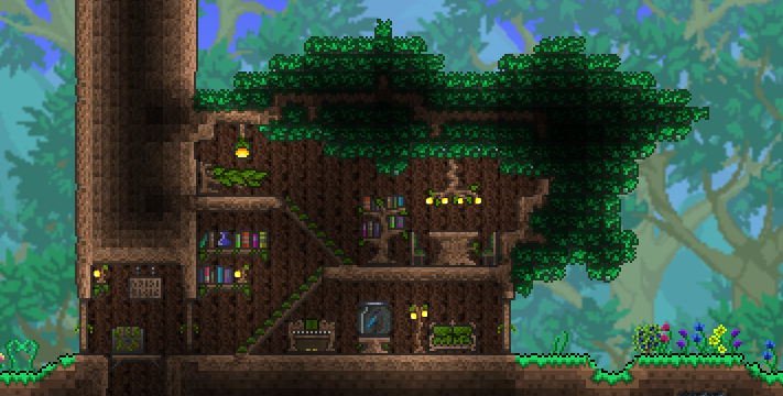 Terraria Living Wood House.png