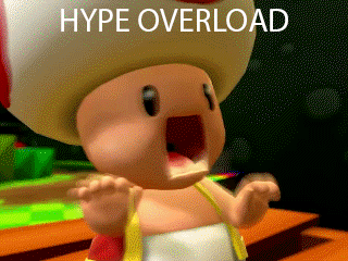 Toad HYPE overload - Imgur.gif