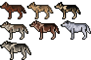 wolves(red, mongolian, mexican, grey, russian, polar, dire).png